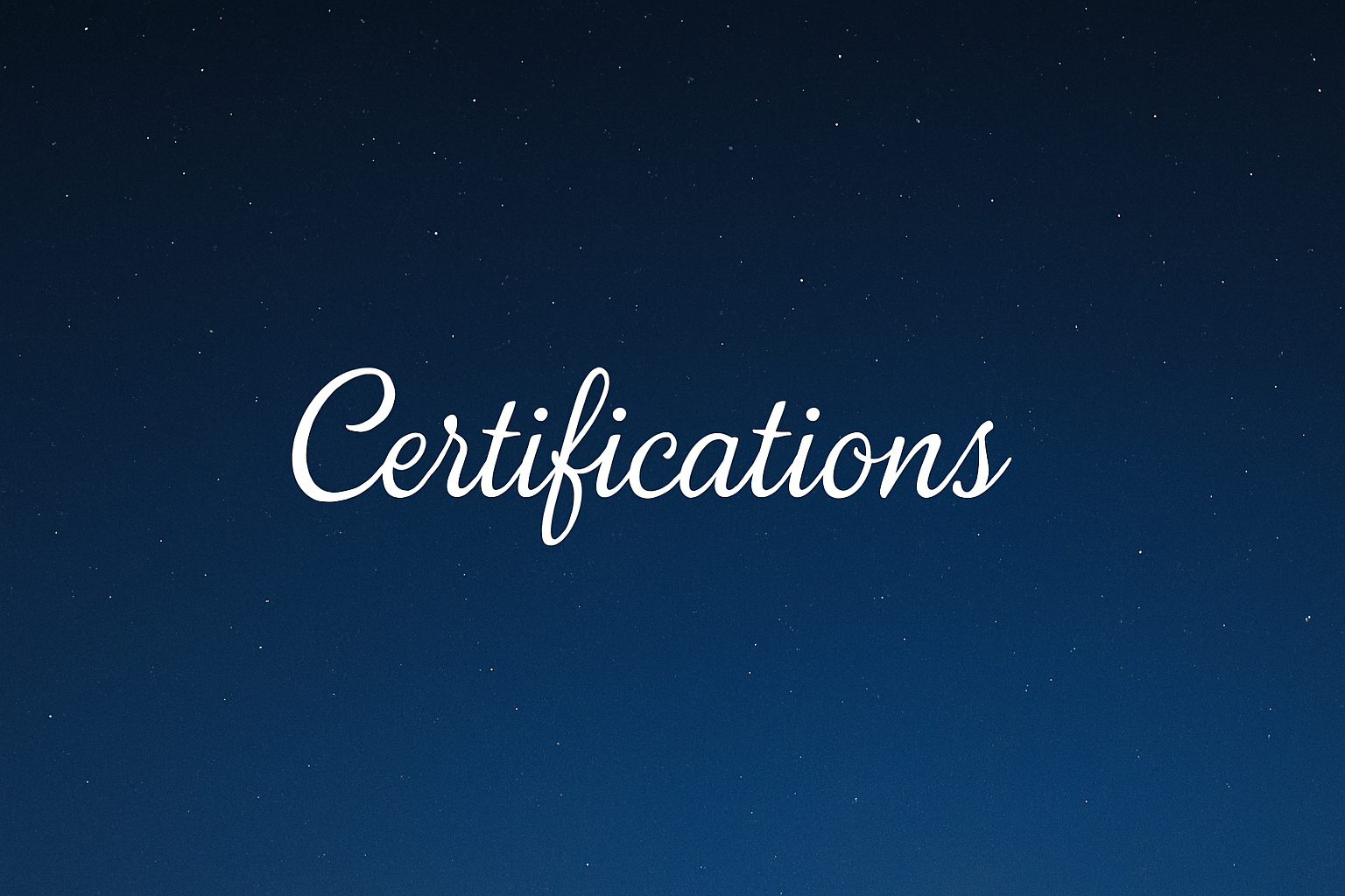 Certifications Header